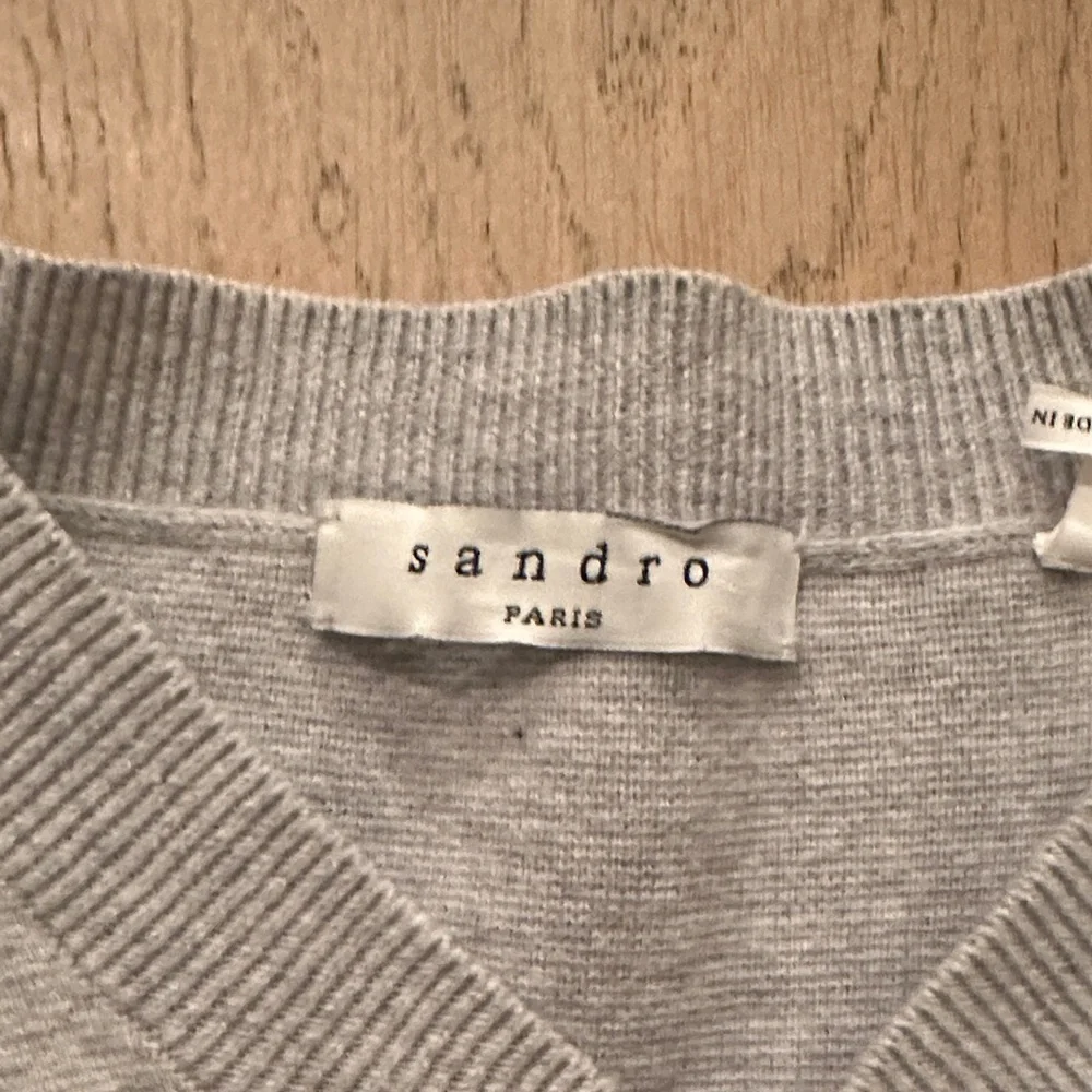 Sandro Light Gray Zip-Up Men's Sweater